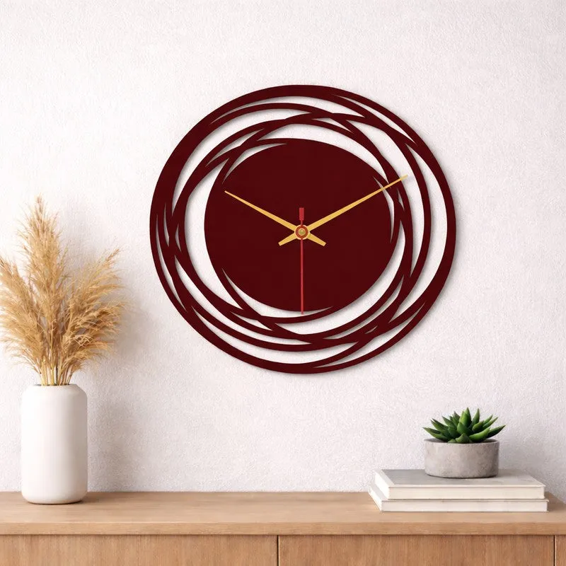 Orbit Loop Wooden Wall Clock media 1