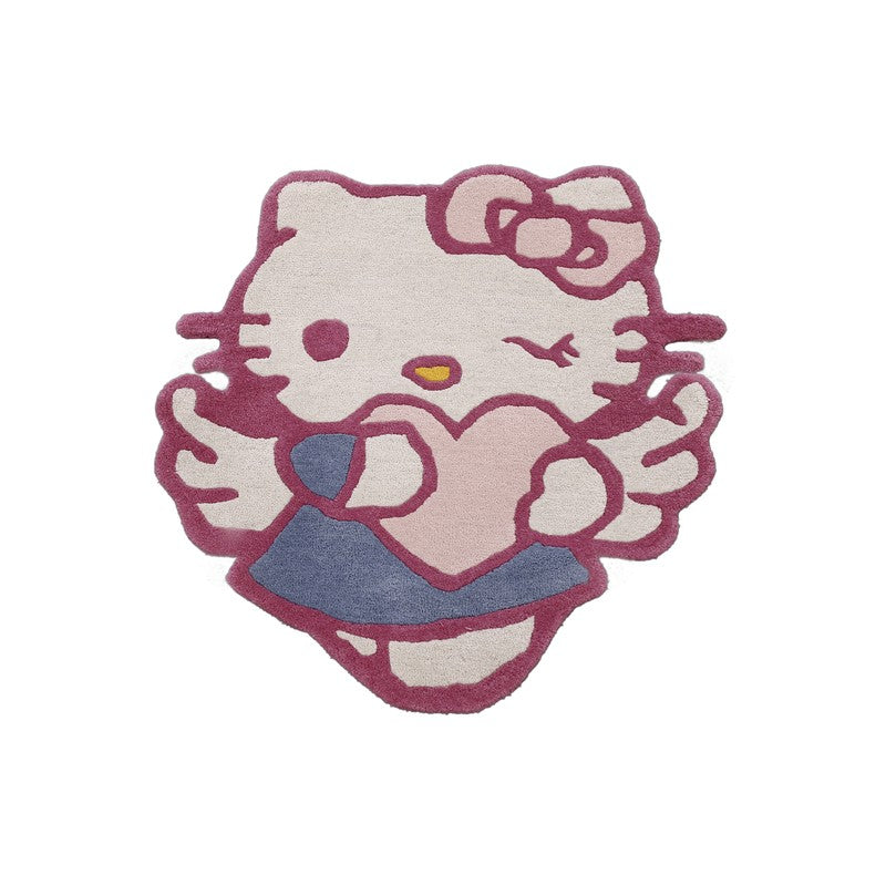Hello Kitty Wool Carpet - White,Pink
