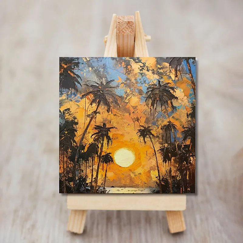 Sunset At Palm Grove Showpiece media 3