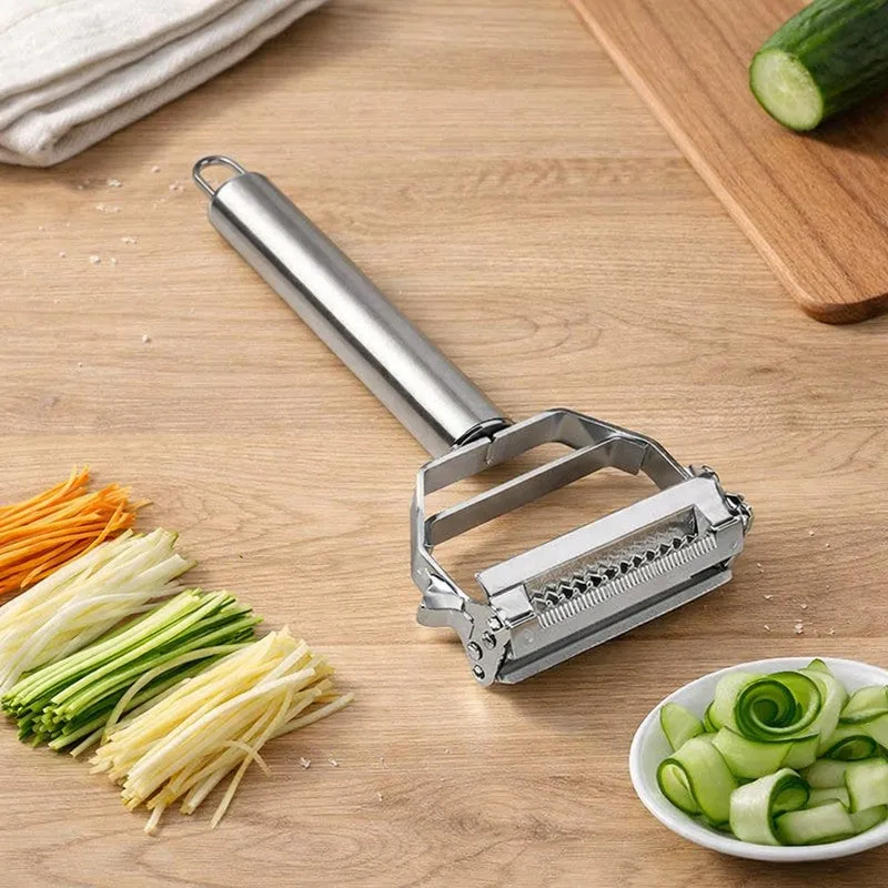 Dual Blade Stainless Steel Peeler & Julienne Tool media 1