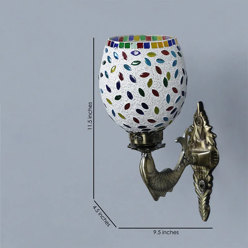 Aajwa Ziada Mosaic Glass & Metal Wall Lamp media 5