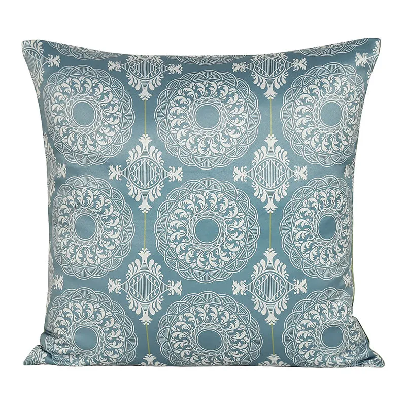 India Circus Rustic Orbits Printed Velvet Cushion Cover - Set Of Five media 6