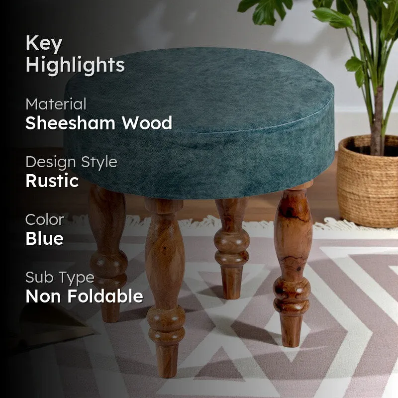 Qynex Sheesham Wooden Bench - Blue media 2