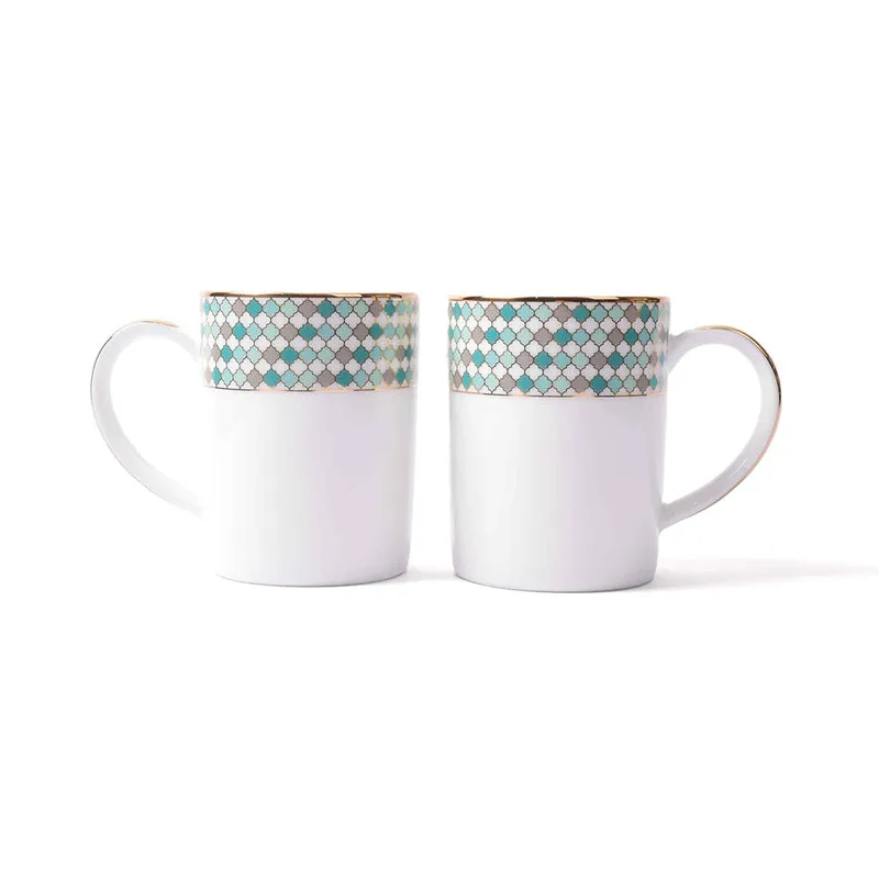 Christolite 24k Gold Brushed Porcelain Coffee Mug (300 mL) - Two Piece Set media 5