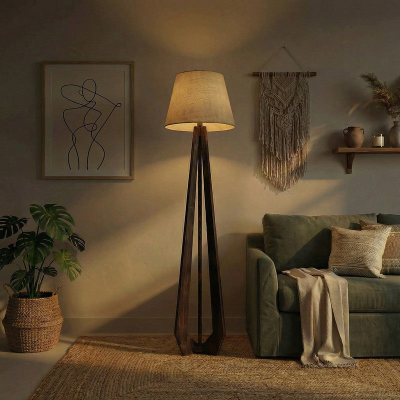 Ardentis Jute & Wood Floor Lamp media 3
