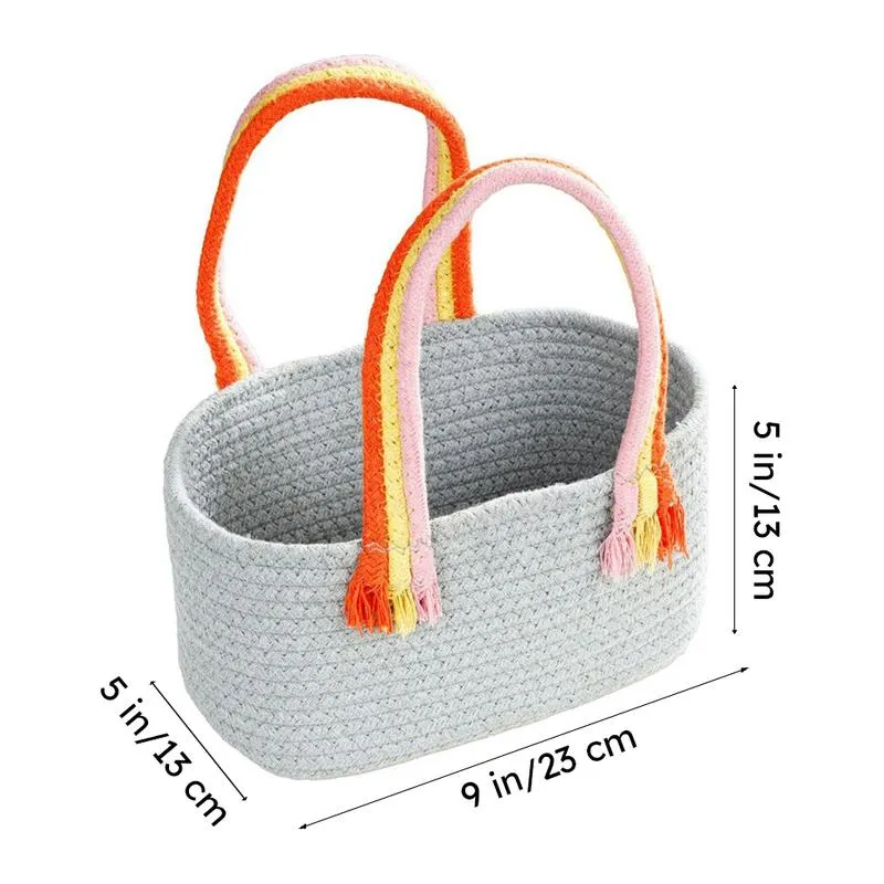 Tidy Twist Cotton Storage Basket Grey media 8