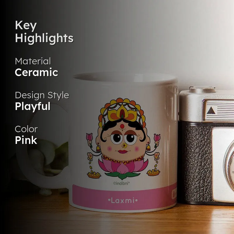 Whimsy Cute Laxmi Ceramic Coffee Mug - 300 mL media 2