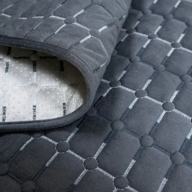 GeoWeave Velvet Sofa Cover - Black media 6