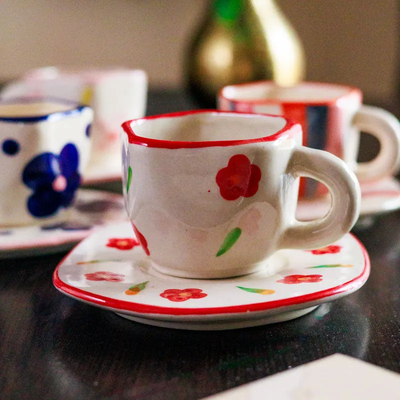 Sip Of Spring Cup & Saucer (200 mL Each) - Set of Four media 4