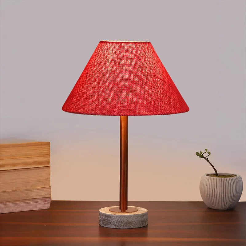Sienna II Rodin Wooden Table Lamp - Pink,Copper,White media 2