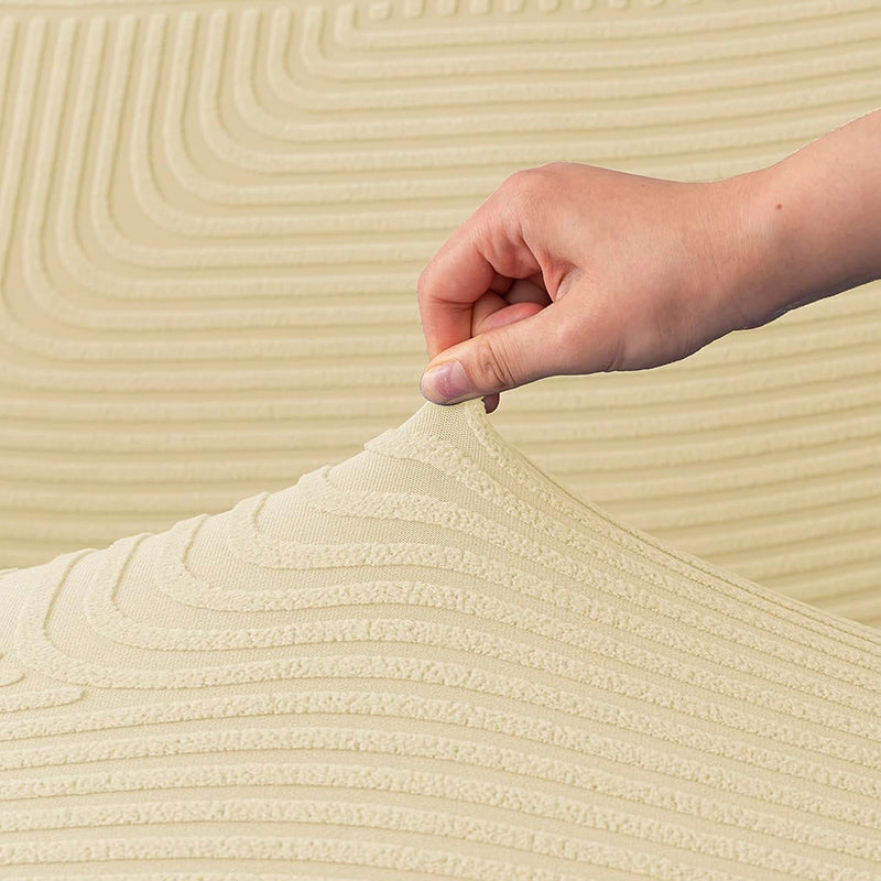 Sofique Jacquard Sofa Cover - Beige media 4