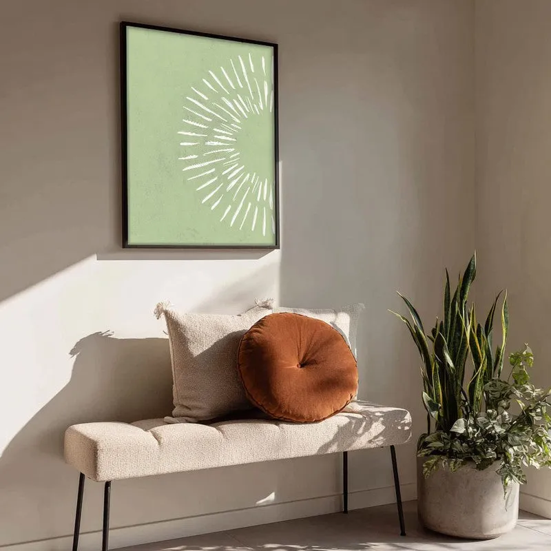 Pastel Sunray Canvas Wall Painting With Black Frame media 4