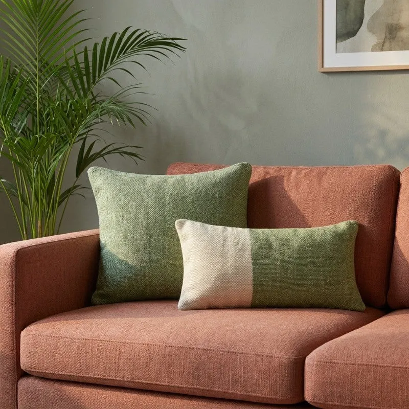 Colorblocked Cotton Cushion Cover - Set of Two media 1