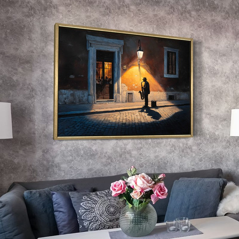 Lonely Melody Canvas Wall Painting With Frame media 6