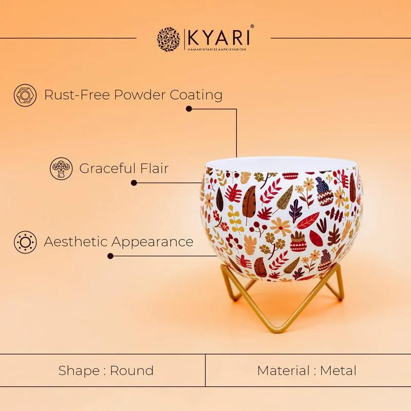Kyari Pulvinus Metal Planter With Stand media 3