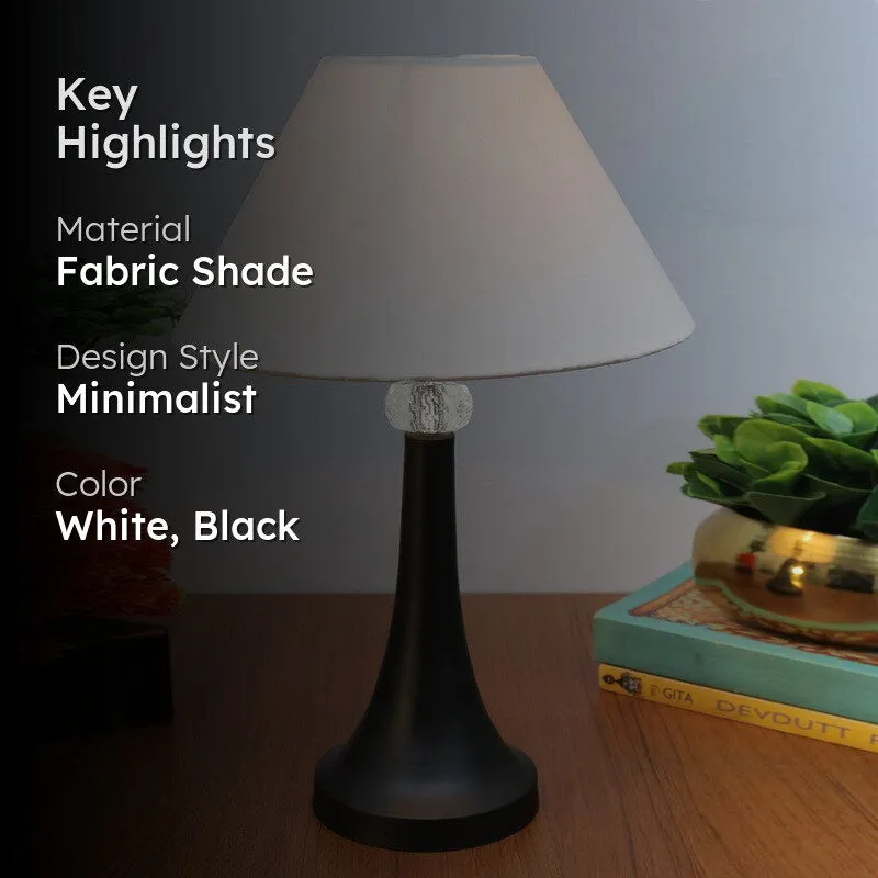 Knox Fabric Table Lamp - White,Black media 2