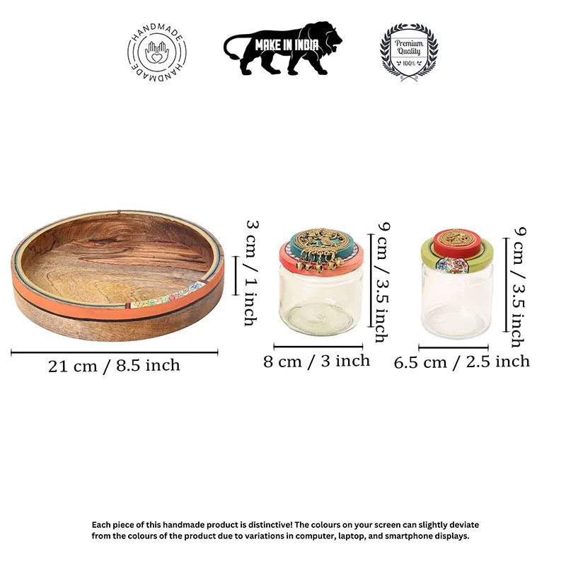 Dharohar Jar Set With Tray - Six Piece Set media 6