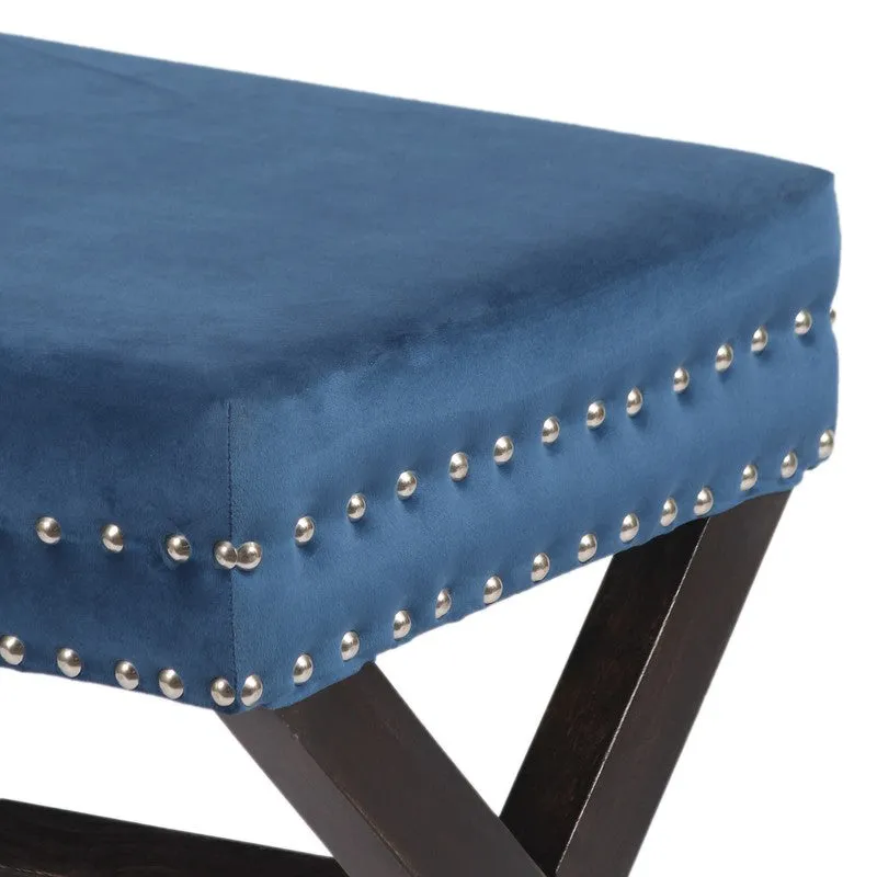 Jynex Sheesham Wooden Stools (Blue) - Set Of Two media 6