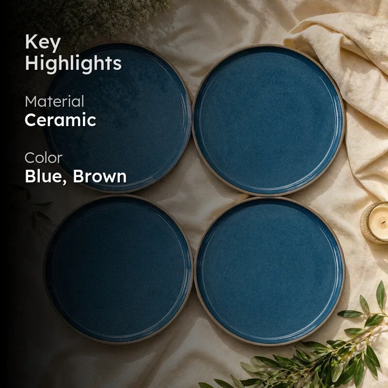 Azzure Ceramic Quarter Plate (10 Inch) - Set of Four media 2