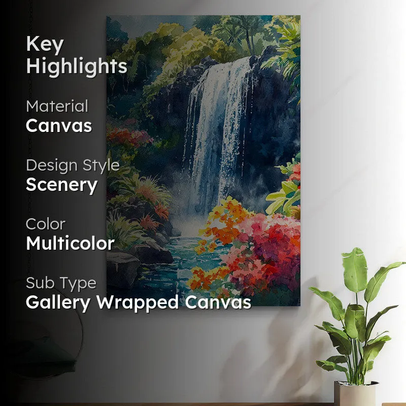 Forest Cascades Canvas Wall Painting media 2