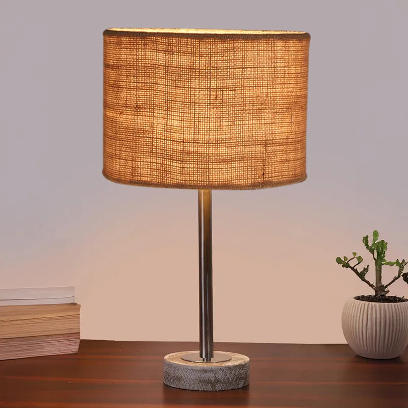 Sienna I Rodin Wooden Table Lamp - Beige,Silver,White media 2