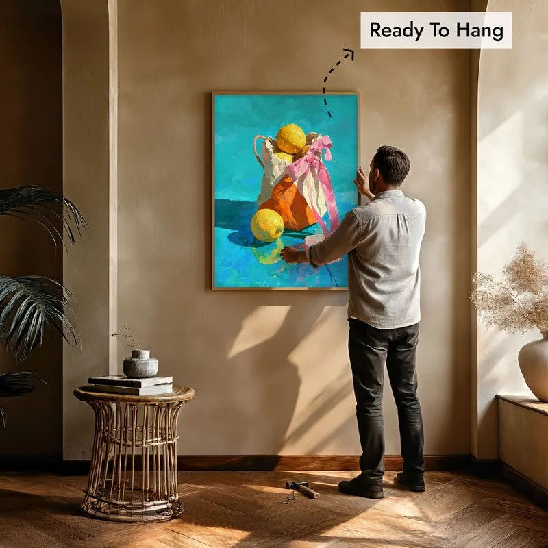 Lunith Canvas Wall Painting With Brown Frame media 8