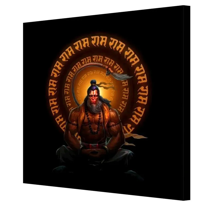 Glowing Aura Hanuman Wall Painting media 5