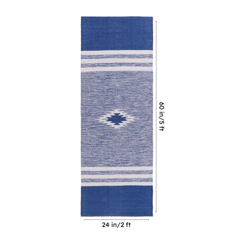 Decoria Cotton Runner Rug - Blue media 7