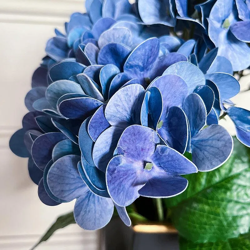 Faux Everlasting Hydrangea Flower Stick - Blue - 3