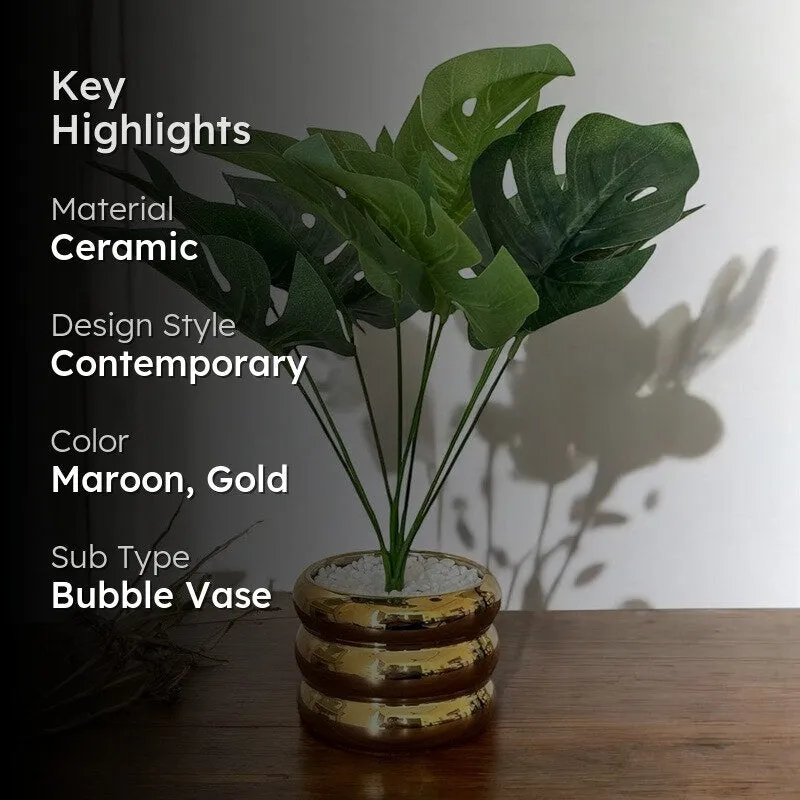 Lustra Ceramic Vase With Artificial Plant media 2