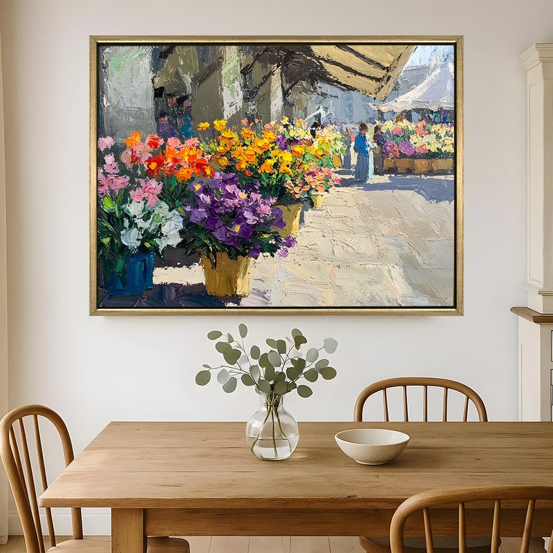 Blossom Shoppe Canvas Wall Painting With Frame