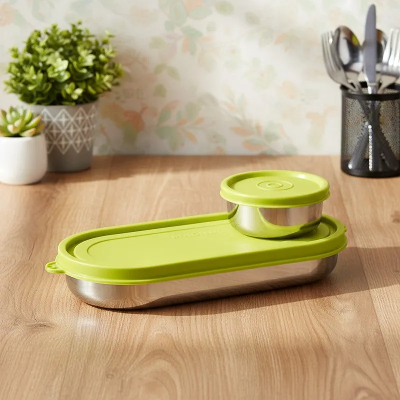 Elvra Go Lunch Box (100 mL,450 mL) - Two Piece Set media 1