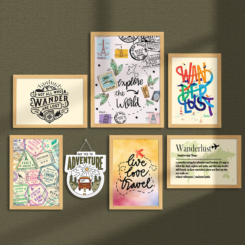 Wander The World Wall Art - Set Of Seven media 4