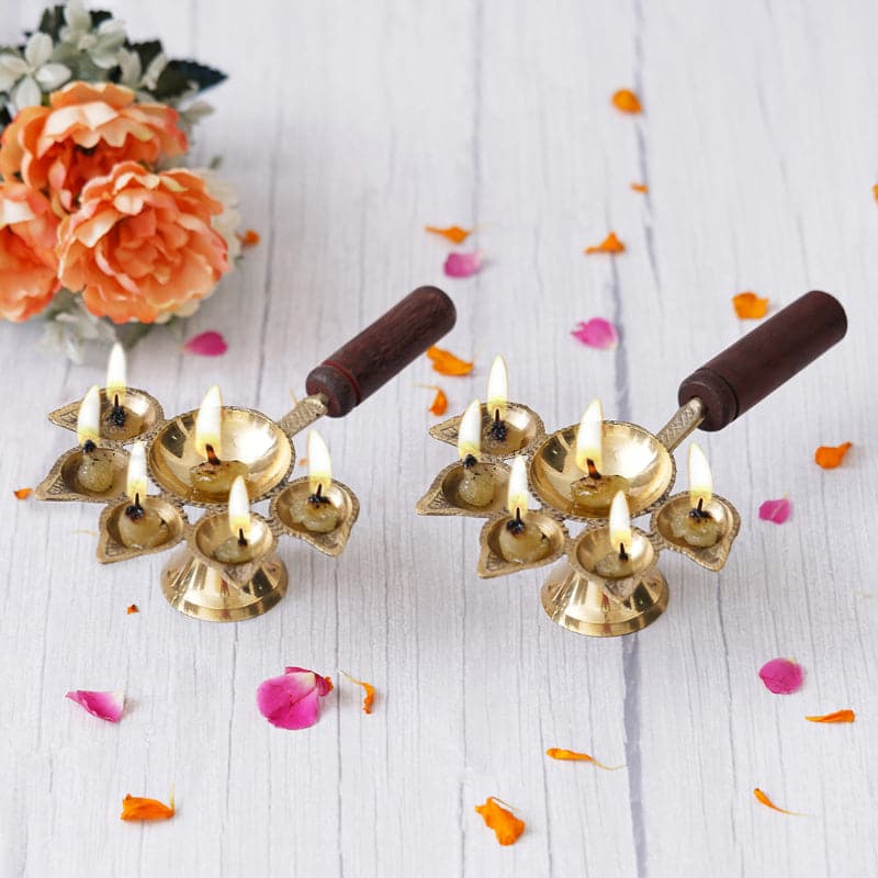 Jalaja Panchdeep Diya - Set Of Two