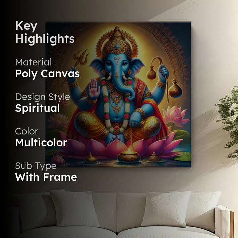 Raja Ganesha Wall Painting media 2