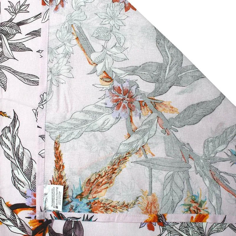 Waida Floral Cotton Bedsheet (Red) - 110 TC media 6