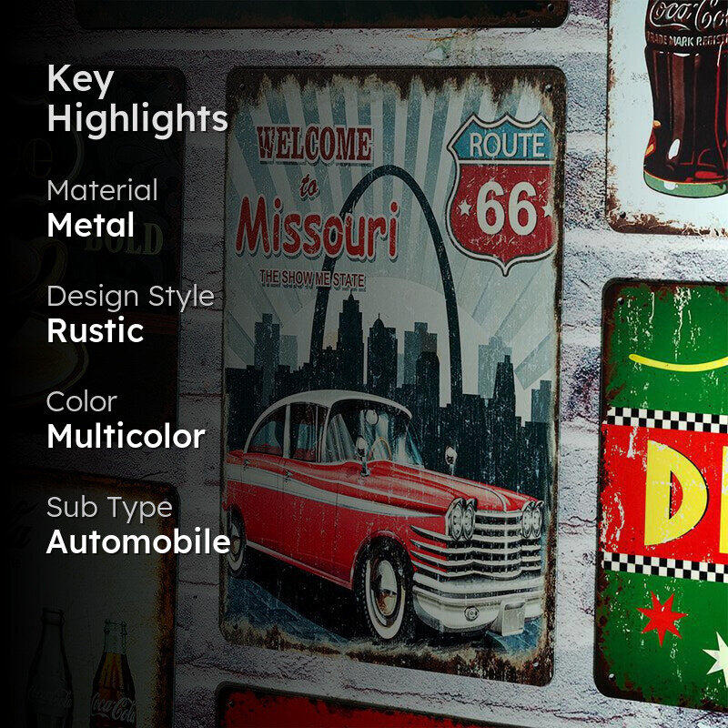 Welcome To Missouri Retro Metal Wall Accent media 2