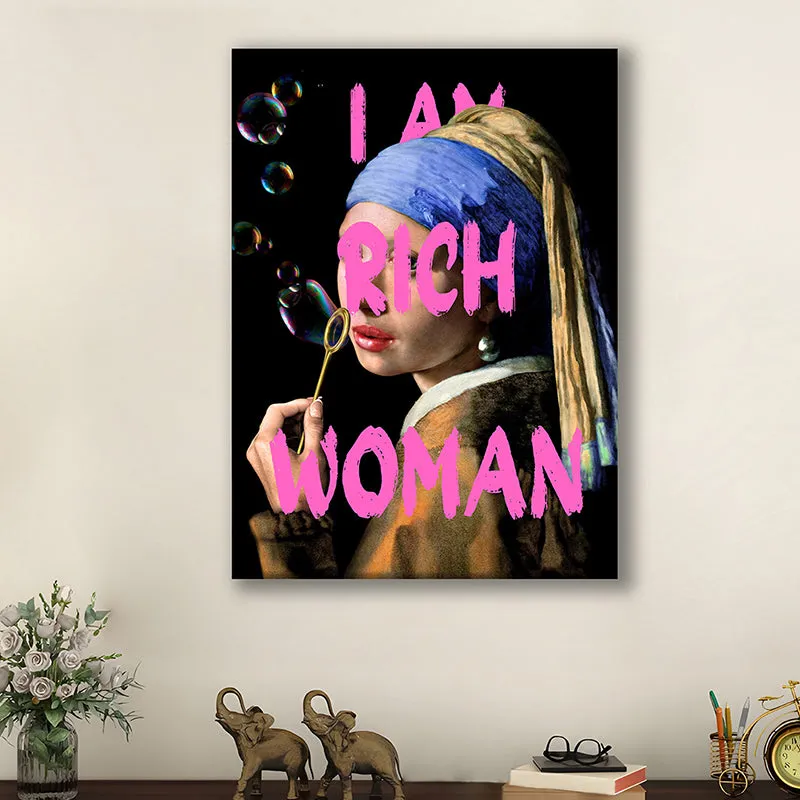 I am Rich Woman Wall Art media 2
