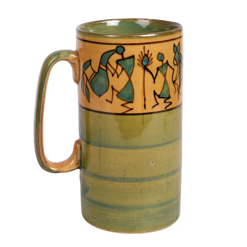 Warli Ceramic Coffee Mug (300mL Each) - Set of Two media 5