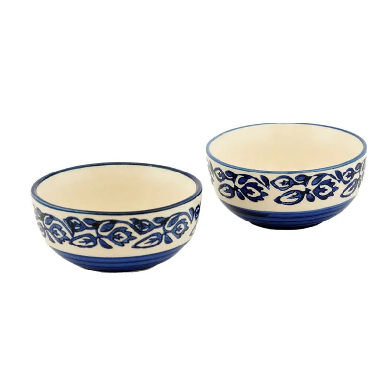 Snackora Ceramic Snack Bowls (Blue , 180 mL Each) - Set Of Six media 4