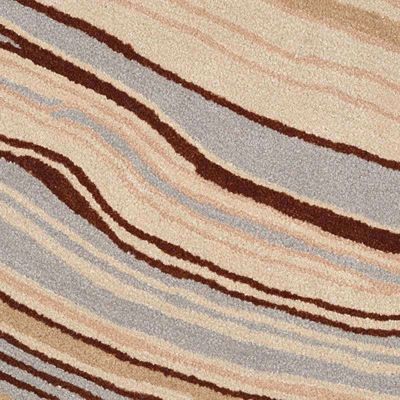 Bastet Hand Tufted Abstract Wool & Nylon Carpet - Beige media 5