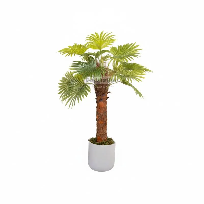 Artificial Fan Palm Plant Without Pot - 4 Feet media 6