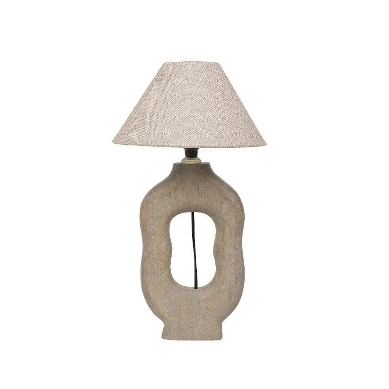 Truda Tissle Fabric Table Lamp - Beige,White media 4