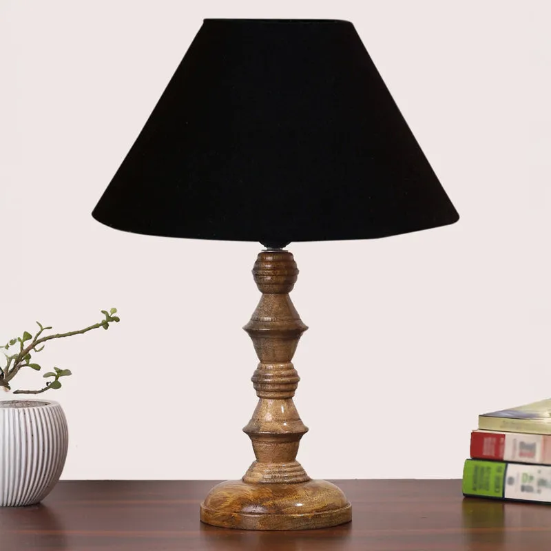 Cotin II Timber Wooden Table Lamp - Black,Brown media 3