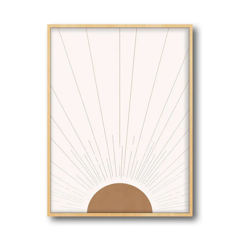 Radiant Calm Canvas Wall Painting With Brown Frame media 3