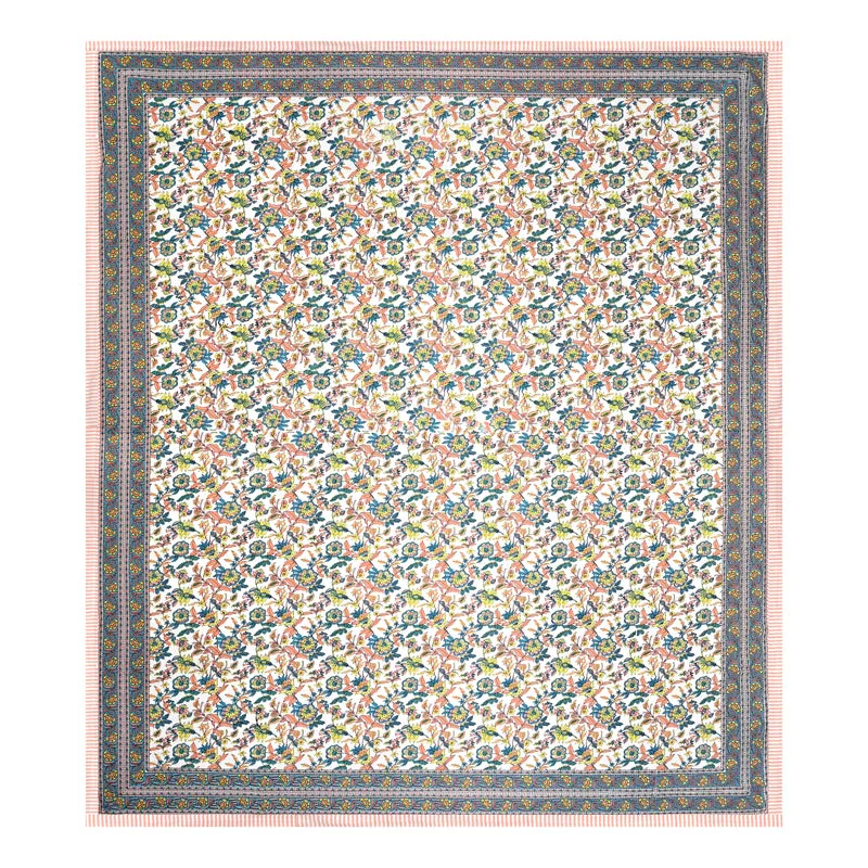 Bahaara Jaipuri Cotton Bedsheet (Pink) - 144 TC media 7