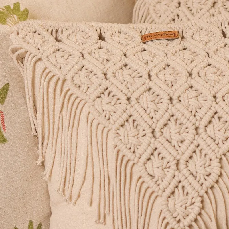 Carta Boho Handcrafted Macrame Cushion Cover media 4