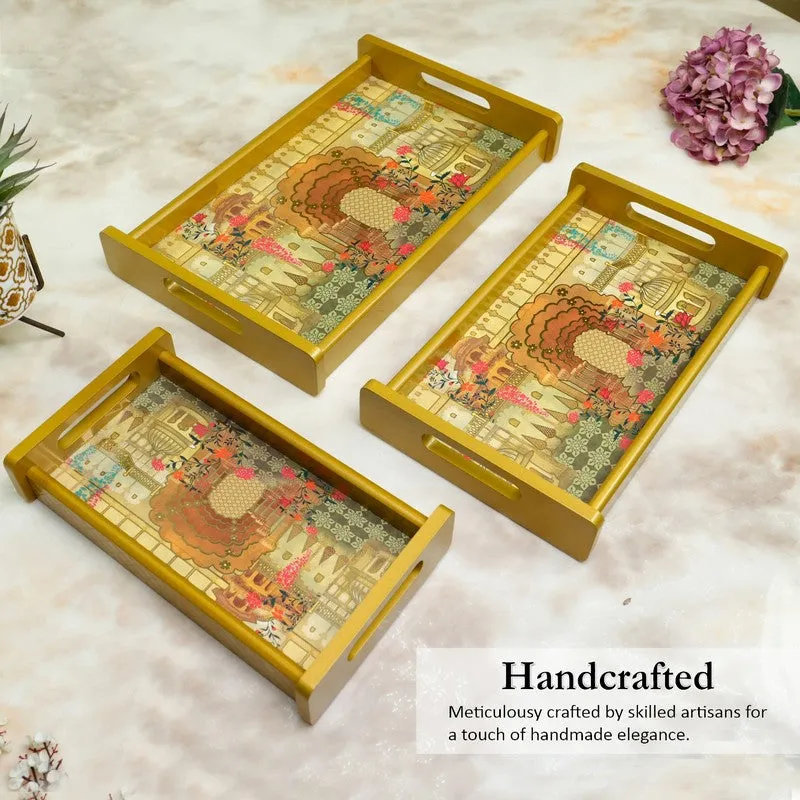 Yuvin Wooden Serving Tray - Set Of Three media 3