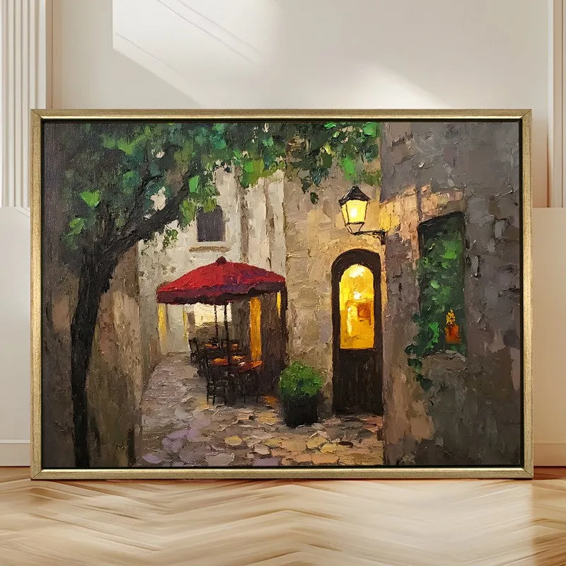 Crimson Accent Canvas Wall Painting With Frame media 4
