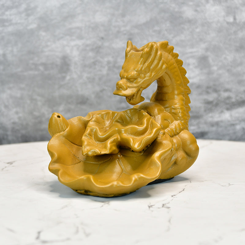 Chinese Dragon Incense Holder With Five Cone